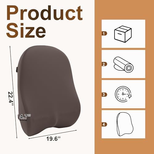 HOMBYS Extra Long Lumbar Support Pillow - Image 2