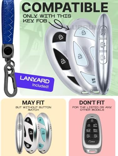 Lucrum Compatible with Hyundai Key Fob Cover & Keychain - Image 2
