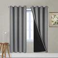 Yakamok Grey Blackout Curtains 72 Inches Long by Yakamok