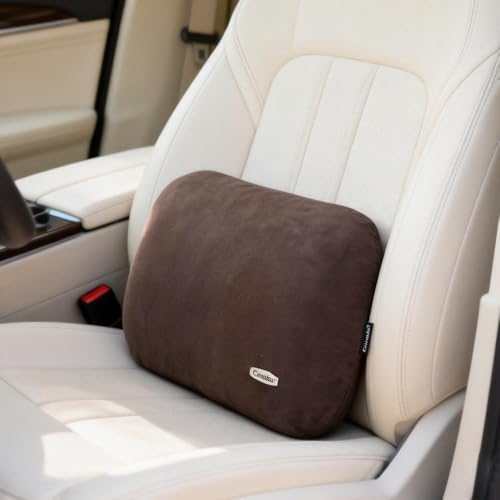 Latex Soft Lumbar Pillow for Recliner Chair Pad Lower Back Pain Relax Brown - Image 3