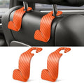 SINGARO Universal 2 Pack Car Seat Headrest Purse Hook, Carbon Fiber Back Seat by SINGARO