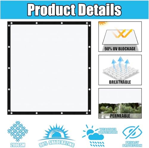Amagenix 90% Pergola Shade Cover 4' X 8' Sun Shade Cloth - Image 2