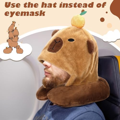 Capybara U-Shaped Travel Pillow - Image 4