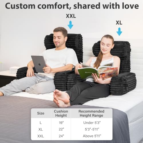 ENITYA 24" XXL Back Pillow for Bed Sitting Up - Image 5