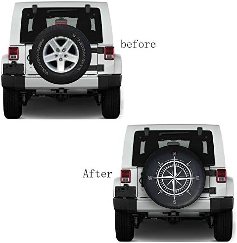 Spare Tire Cover, Weatherproof Vinyl Leather Wheel Cover - Image 2