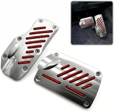 2 PCS Car Foot Pedal Pads, Alloy Anti-slip Brake & Accelerator Cover, Automatic by Unknown