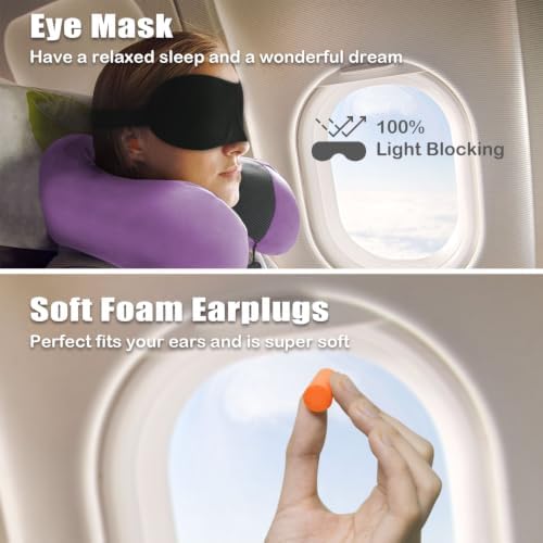 Travel Pillow, Memory Foam Neck Pillow - Image 2