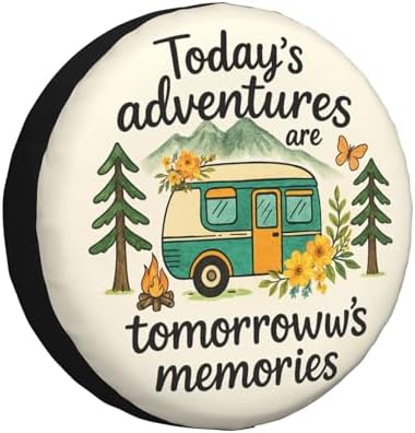 Adventure Spare Tire Cover Weatherproof Wheel Protectors Universal Wheel Covers by Unknown
