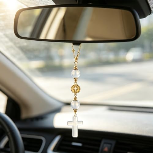 STEFORD Car Cross Crystal Hanging Charm - Image 4