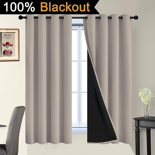 Yakamok Natural Blackout Curtains 63 Inches Long - Image 2