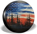 Spare Tire Cover American Flag Waterproof Dust-Proof Universal 14 Inch Wheel by Unknown