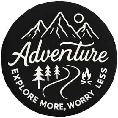 Adventure Awaits Spare Tire Cover Weatherproof Wheel Protectors Universal Wheel - Image 2
