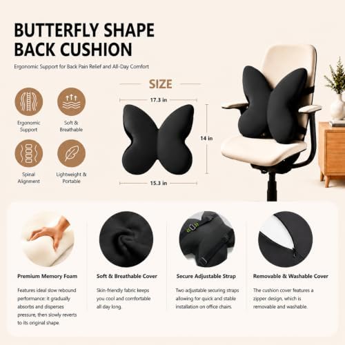Memory Foam Lumbar Support Pillow, Back Support - Image 6