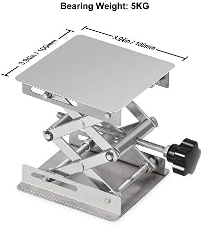 stonylab 4"x4" Lab Scissors Jack, 100 x 100mm Stainless Steel Laboratory - Image 3