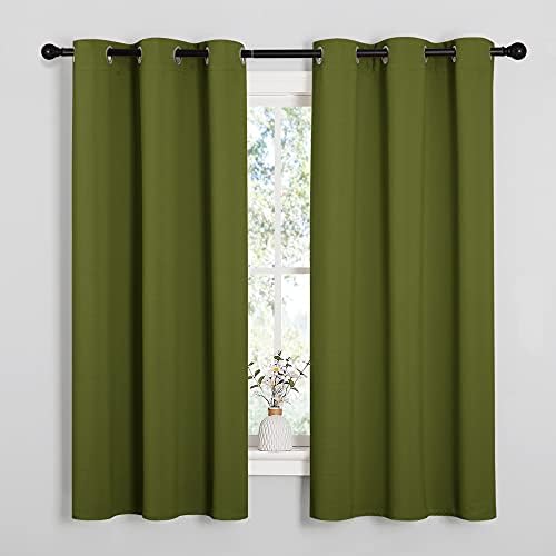 NICETOWN Olive Green Blackout Curtains - Image 2
