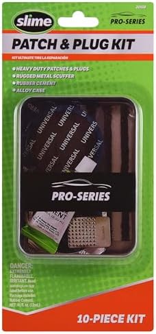 Slime 20458 Tire Repair Patch & Plug Kit, Pro-Series, Storage Tin by Slime