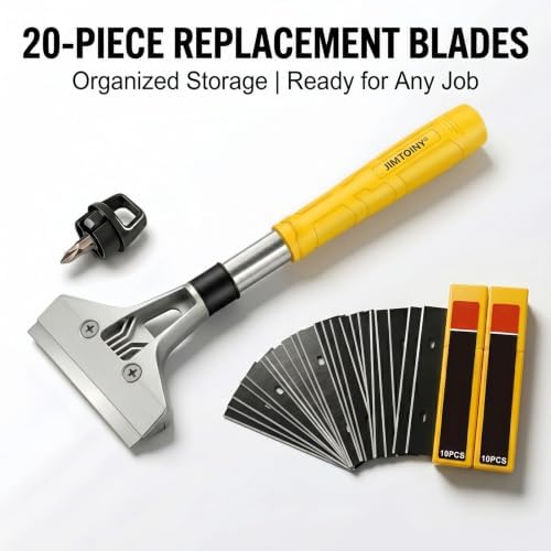 Razor Blade Scraper 4-Inch Floor Scraper Built-in Screwdriver - Image 7
