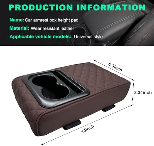 Car Center Console Armrest Pillow, Memory Foam Auto Armrest Box Cover - Image 2
