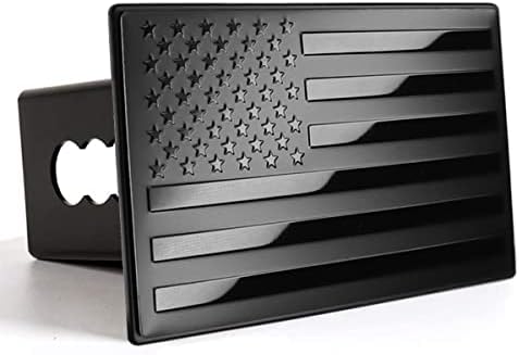 Bonrcea Heavy Duty American Flag Aluminum Trailer Hitch Cover by Bonrcea