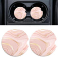 Car Cup Holder Ceramic Coasters 2 Pack, 2.56 in Anti Slip Absorbent Coaster by Rueneaj
