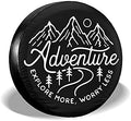 Adventure Awaits Rv Spare Tire Cover by cozipink