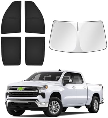 Canvcle Sunshades for 2019-2025 2026 GMC Sierra/Chevy Silverado 1500 2500 3500 by Canvcle