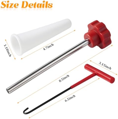 3PCS Tire Valve Stem Tool Kit Replacement Installation Set Red - Image 2