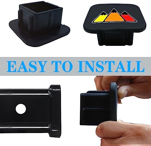 2 Inch Tri-Color 3 Color Logo Trailer Hitch Tube Cover Plug Cap, Rubber - Image 5