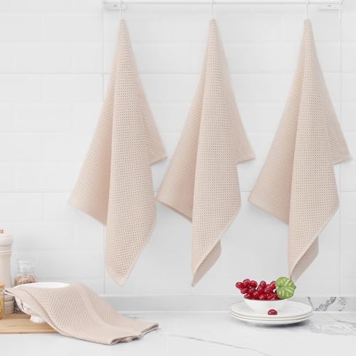 Homaxy 100% Cotton Oversized Waffle Weave Kitchen Towels 8-Pack - Image 6