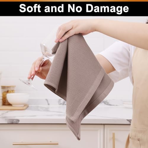 Homaxy 100% Cotton Waffle Weave Kitchen Towels, 12 Pack - Image 4