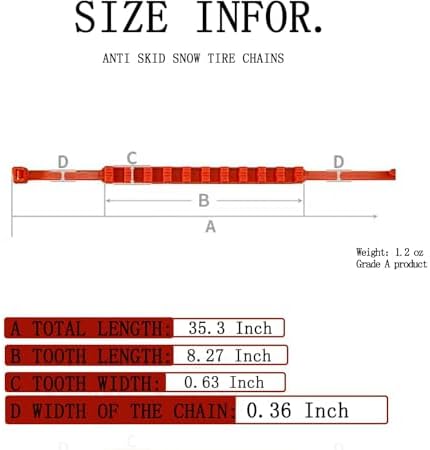 20pack Snow Tire Chains Reusable Anti-Skid Car Winter Wheels Chain Universal - Image 5