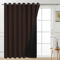 Yakamok Brown 100% Blackout Patio Door Curtain Panels W100 x L84, 1 Panel by Yakamok