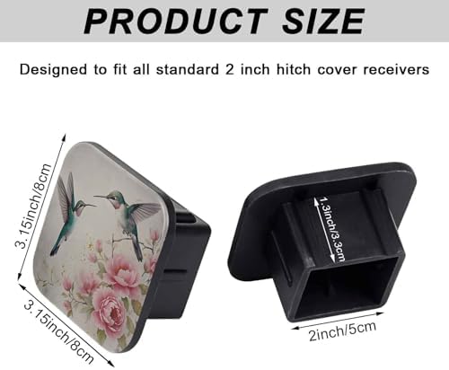 Trailer Hitch Cover 2 Inch Square Receiver Hitch Cover Rubber Tube Plug - Image 2