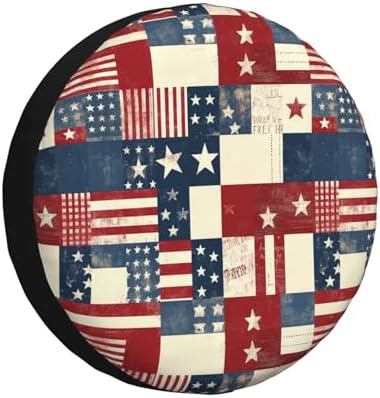 Flag Spare Tire Cover Waterproof Wheel Cover 14 Inch Universal Fit by Unknown