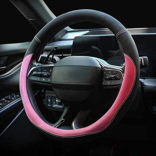 Valleycomfy Microfiber Leather Steering Wheel Cover Large-Size - Image 3