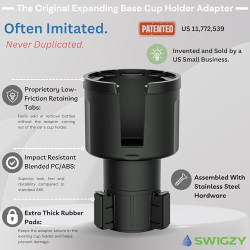 Swigzy Car Cup Holder Expander, Water Bottle Adapter Extender Insert - Image 2