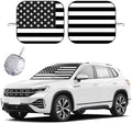Ziciner 2 PCS Car Windshield Sun Shade, Auto Sun Heat and UV Rays Blocker by Ziciner