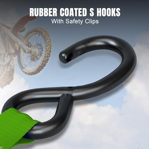 Jack Boss Ratchet Tie Down Straps Set, 1500 lbs Break Strength, Fits - Image 3