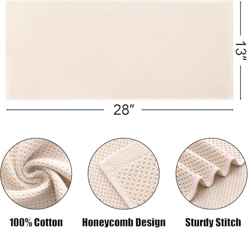Kitinjoy 100% Cotton Waffle 12-Pack Kitchen Towels - Image 2