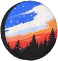 Sky American Flag Spare Tire Cover Weatherproof Sun Protection Dust-Proof Wheel by Unknown