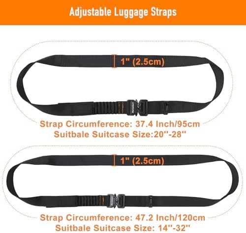 Luggage Connector Straps 2 Pack, Luggage Strap - Image 4