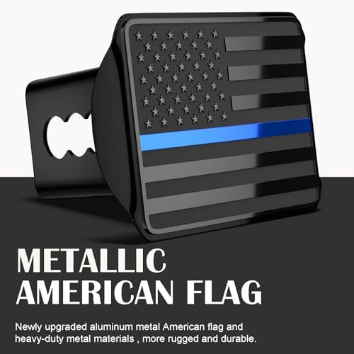 Heavy American Flag Metal Trailer Hitch Cover - Image 2