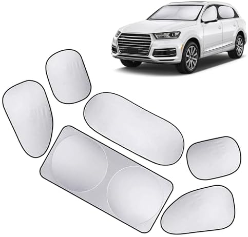 6 PCS Car Window Glass Sunshade Kit, Reflective Full Coverage Windshield & by Unknown