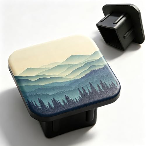 Mountain Hitch Receiver Cover 2" Nature Forest Hill Trailer Hitch Cover Tube by Unknown