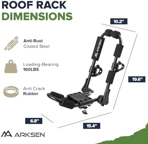 ARKSEN 2 Pack Folding Kayak Roof Rack - Image 7
