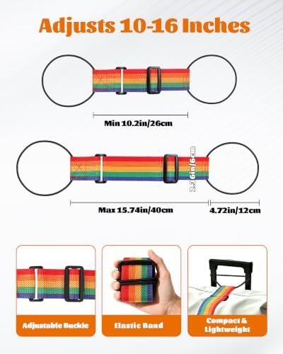 2-Pack Strong Adjustable Luggage Connector Straps - Image 2
