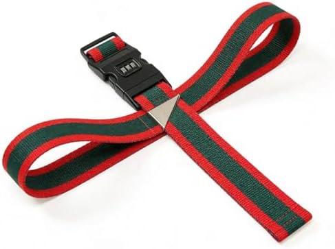 Cross-Strap，Combination Lock Luggage Straps, Adjustable Suitcase Belts by Unknown