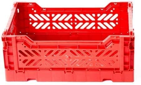 2 x AY-KASA Collapsible Storage Bin Container Basket Tote, Folding Basket CRATE by AYKASA