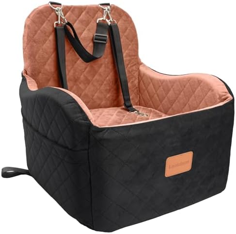 Lealchum Dog Booster Car Seat for S/M Dogs Up to 35lbs, Soft 6in Elevated by Lealchum