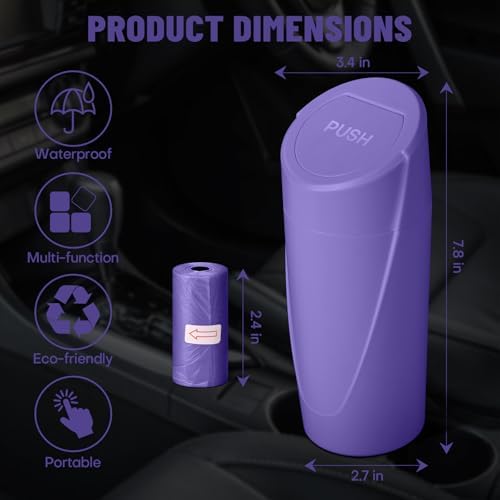 Car Trash Can Bin with Lid - Image 6